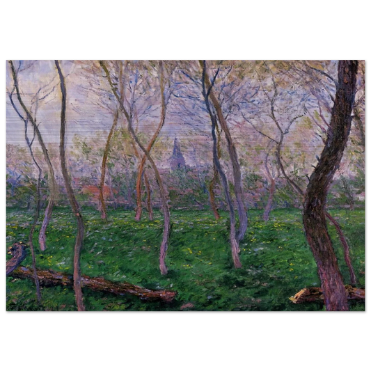 Bennecourt - claude monet Brushed Aluminum Print - 70x100 cm / 28x40 inches | claude monet Aluminum Print | claude monet Prints