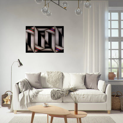 Omelemo II - 1981 - Omar Rayo Brushed Aluminum Print - 70x100 cm / 28x40 inches | Omar Rayo Aluminum Print | Omar Rayo Prints