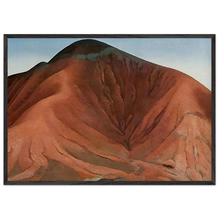Small Purple Hills - Georgia OKeeffe 70x100 cm / 28x40 inches Framed Art Print – Black Wooden Frame
