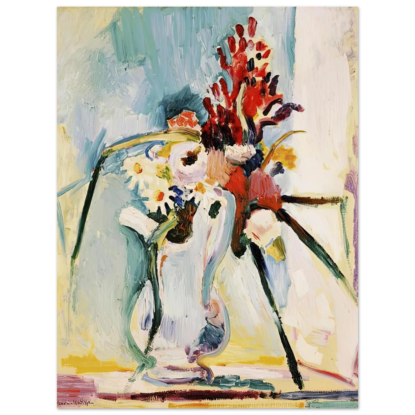 Henri Matisse - FLOWERS IN A PITCHER 1908  75x100 cm / 30x40inches Fine Art Poster