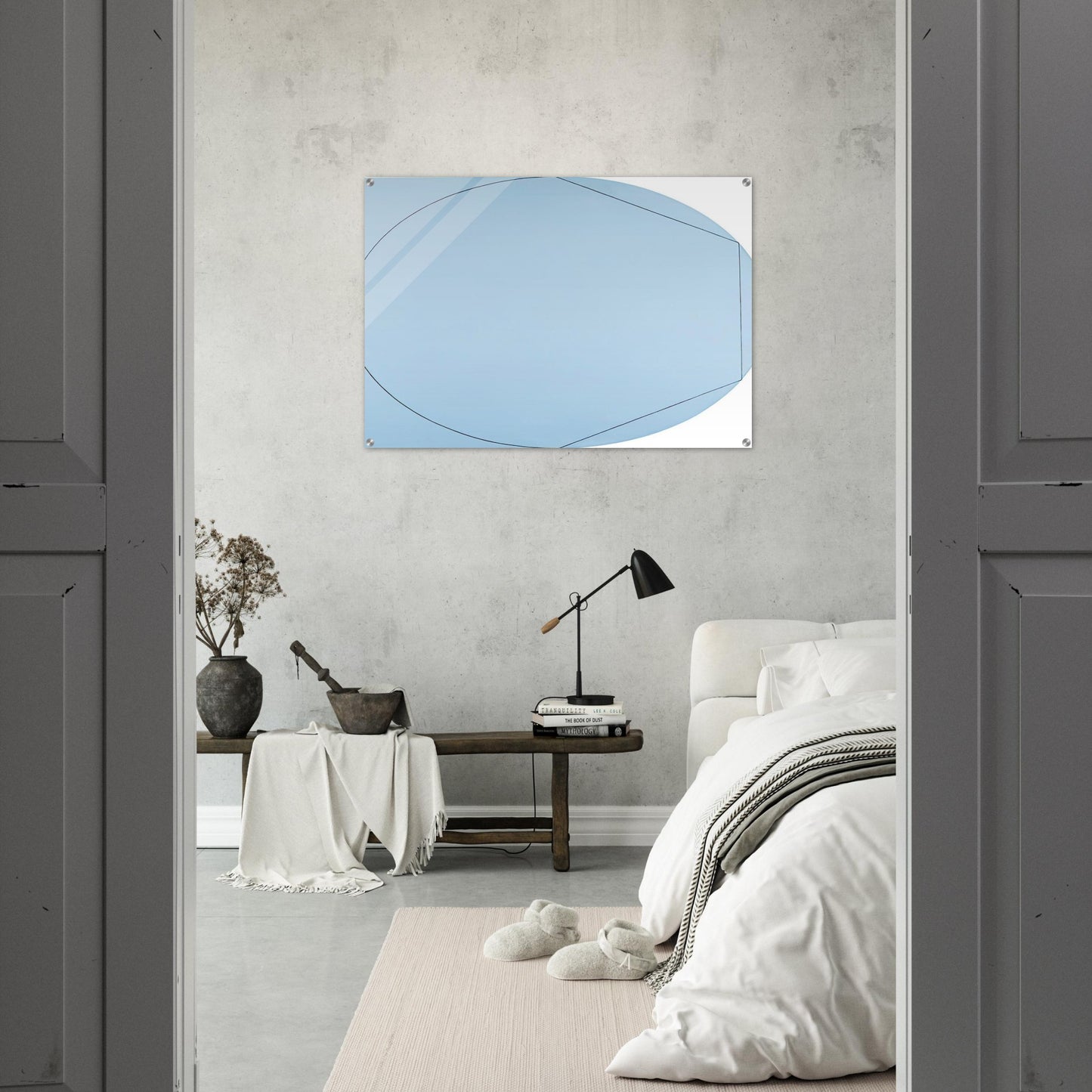 CIRCLE IN AND OUT OF A POLYGON 2 1973 - Robert Mangold Acrylic Print - 70x100 cm / 28x40″ inches