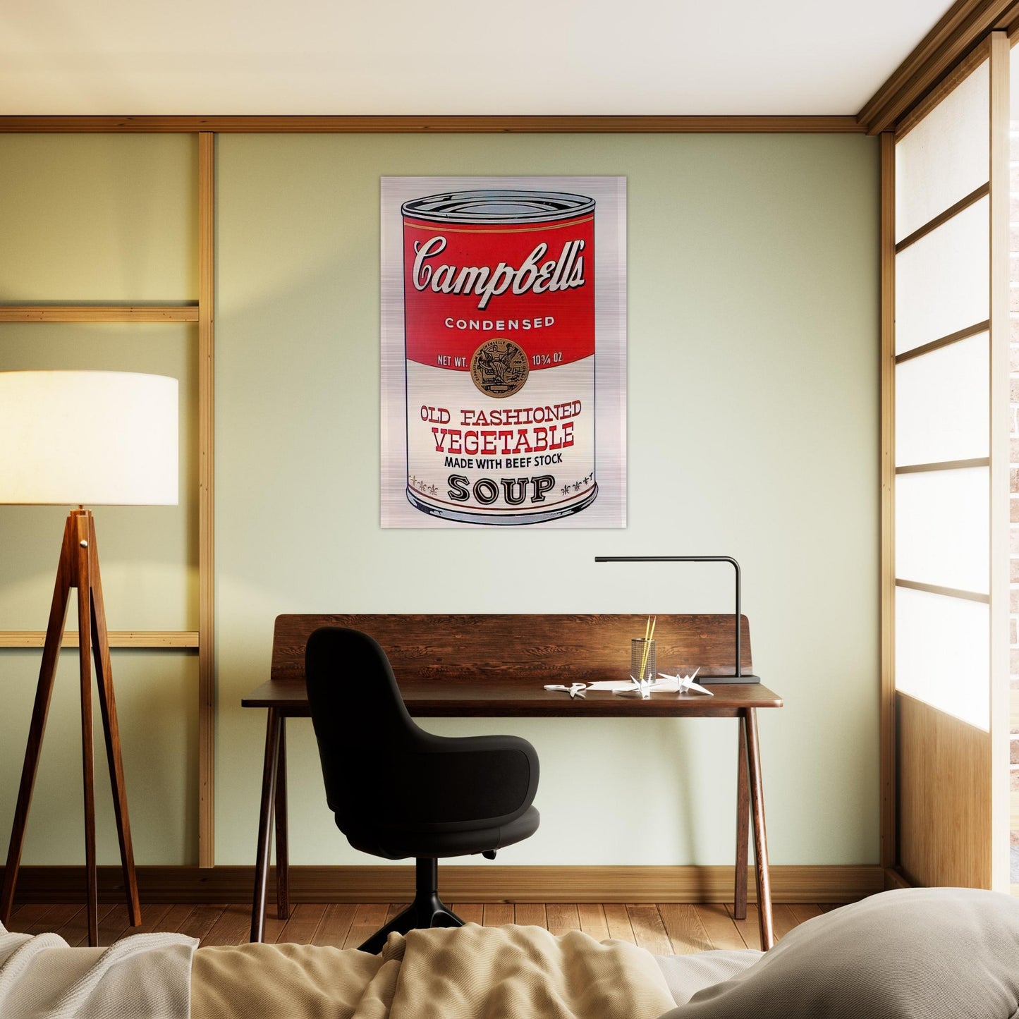 Campbell's Soup Can  Old Fashioned Vegetable  - Andy Warhol Brushed Aluminum Print - 70x100 cm / 28x40 inches | Andy Warhol Aluminum Print | Andy Warhol Prints
