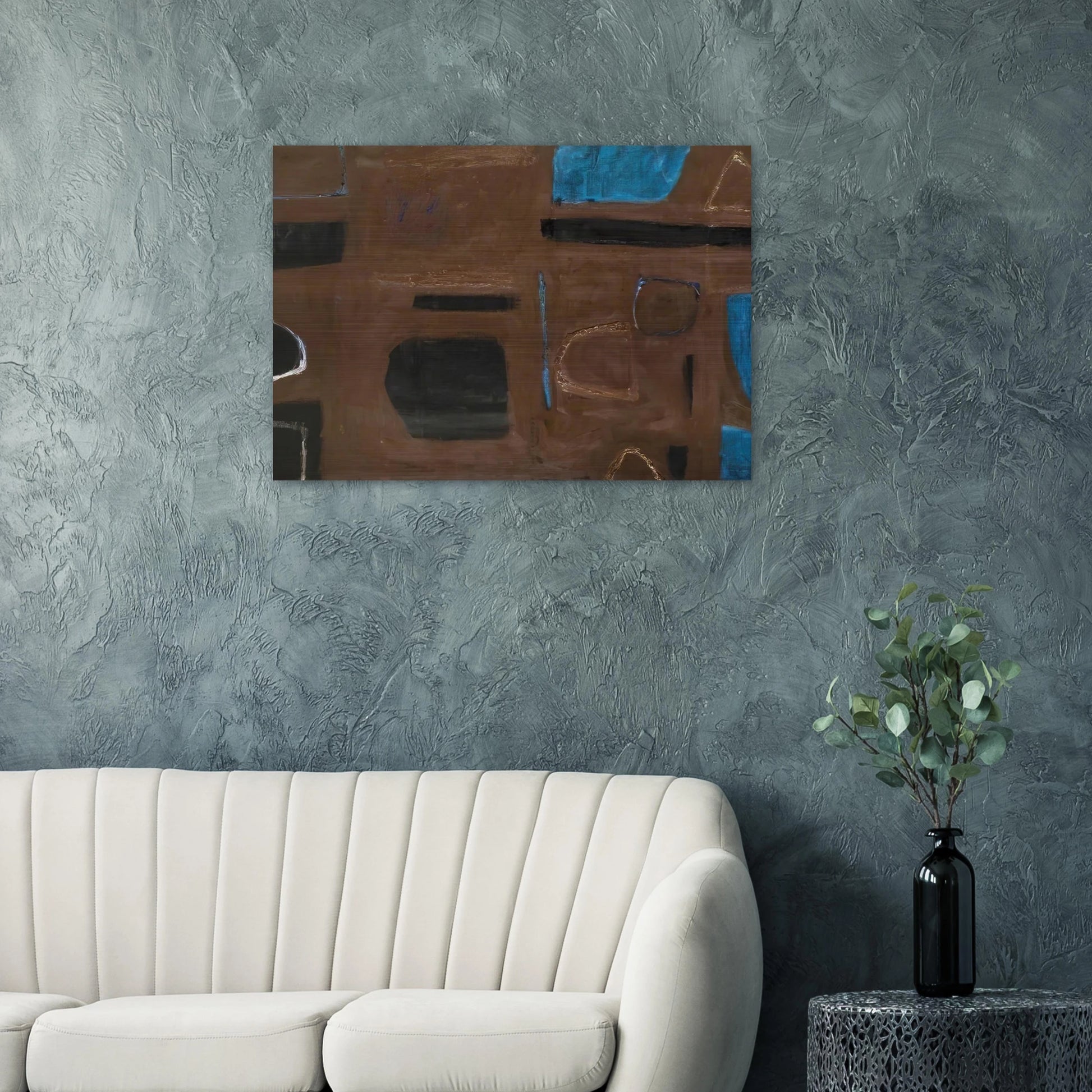 Brown and Black - 1960 - William Scott Brushed Aluminum Print - 70x100 cm / 28x40 inches | William Scott Aluminum Print | William Scott Prints