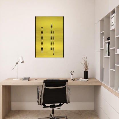 SKYSCRAPERS ON TRANSPARENT YELLOW 1929 - Josef Albers Brushed Aluminum Print - 70x100 cm / 28x40 inches | Josef Albers Aluminum Print | Josef Albers Prints