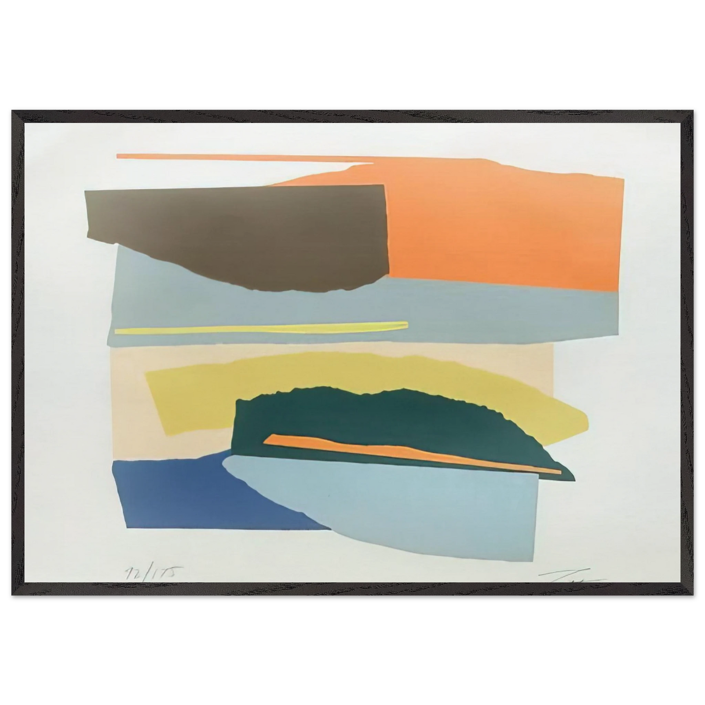 Niagara Series - 1980 - Larry Zox 70x100 cm / 28x40 inches Framed Art Print – Black Wooden Frame