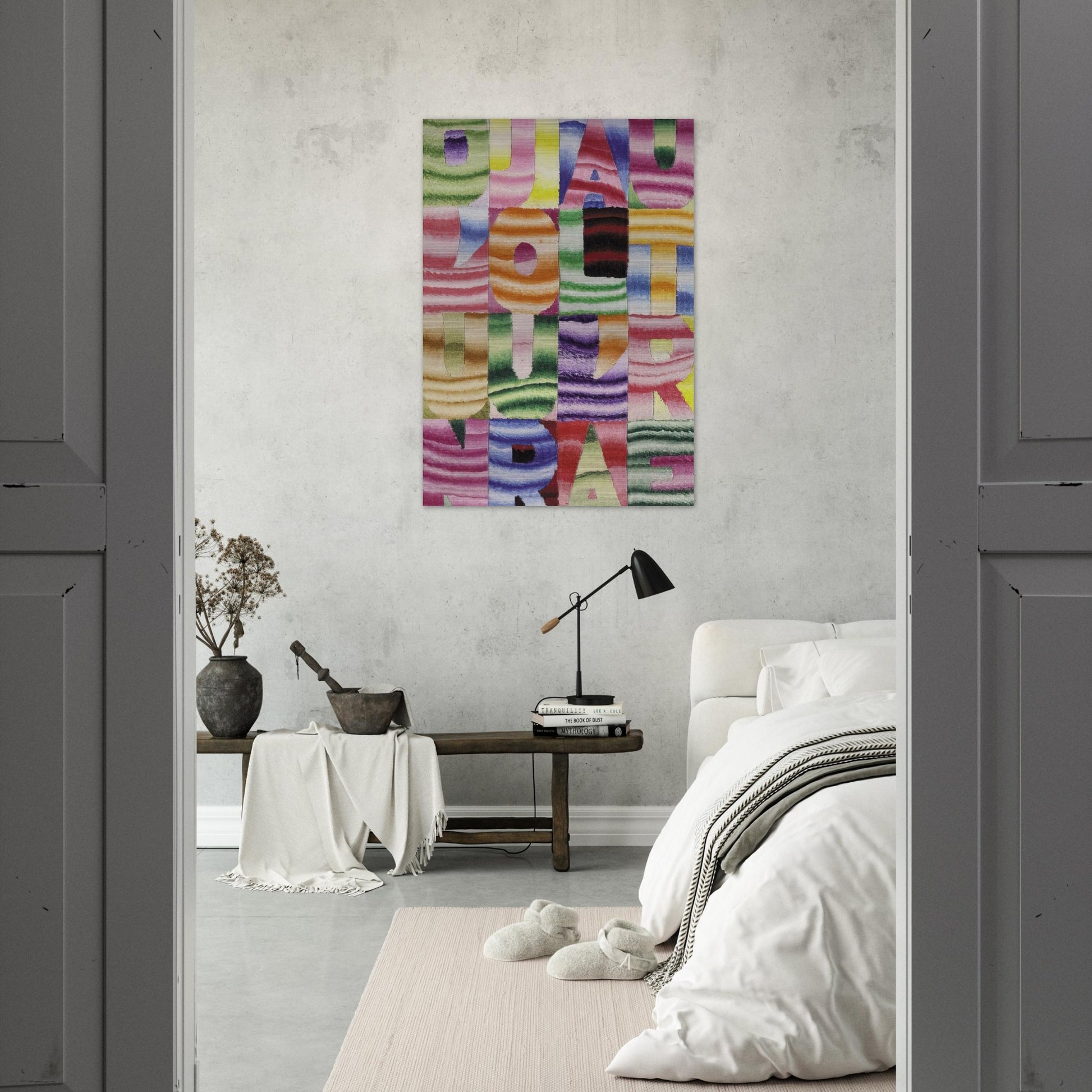 D UN JOUR A L AUTRE - Alighiero Boetti Brushed Aluminum Print - 70x100 cm / 28x40 inches | Alighiero Boetti Aluminum Print | Alighiero Boetti Prints