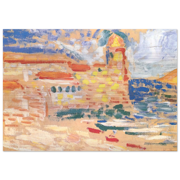 VIEW OF COLLIOURE WITH CHURCH 1905 - Henri Matisse Brushed Aluminum Print - 70x100 cm / 28x40 inches | Henri Matisse Aluminum Print | Henri Matisse Prints
