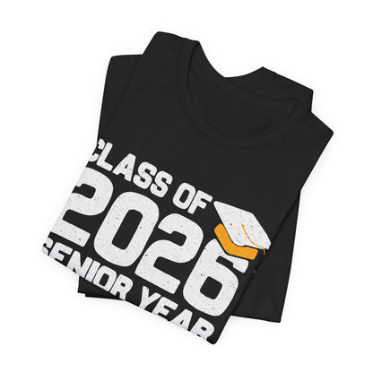 Camiseta de último año de la clase de 2026, camiseta de graduación, regalo de graduación unisex, ropa para estudiantes de último año de secundaria, camiseta con destino a la universidad