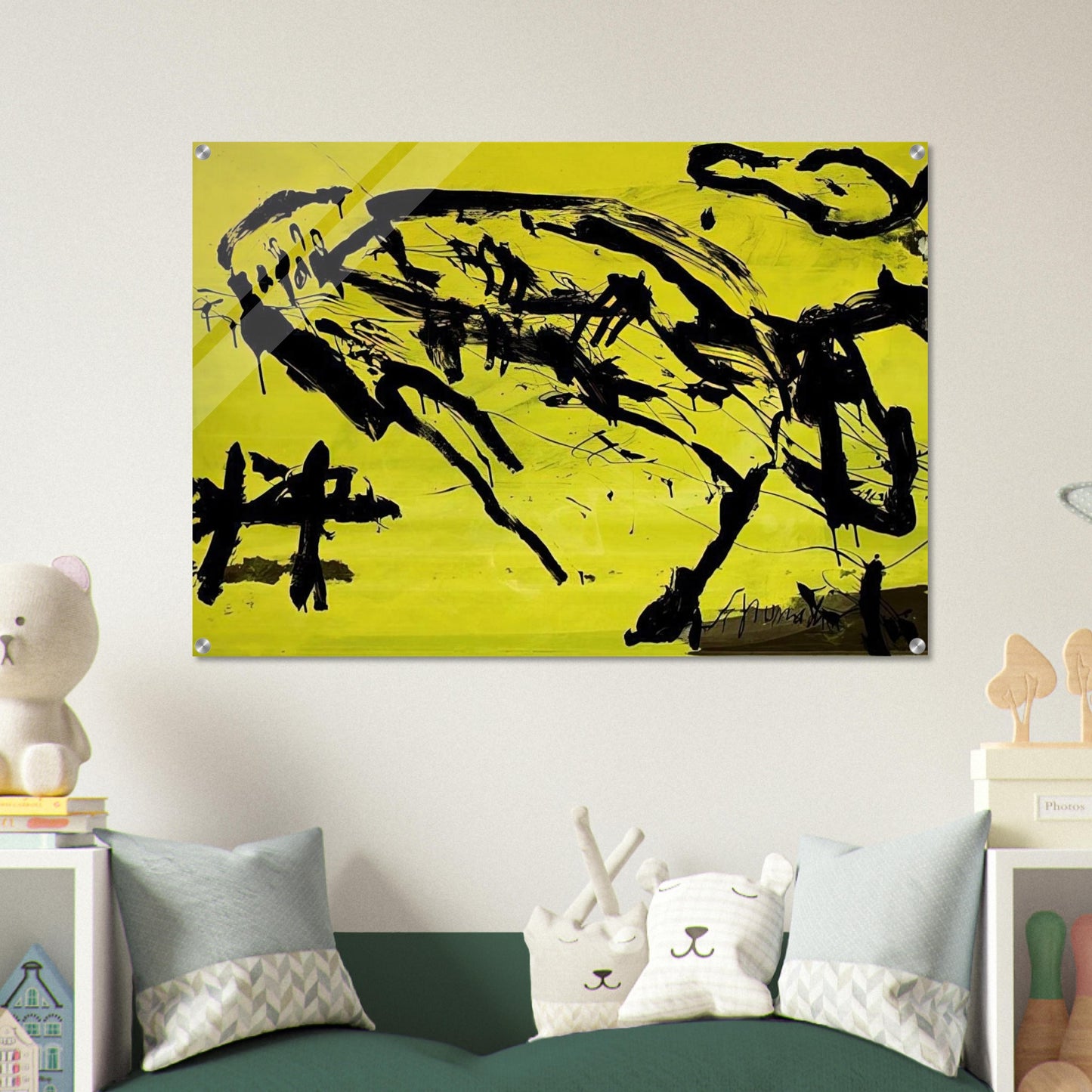 Hirschkuh - Tachisme - Emil Schumacher Acrylic Print - 70x100 cm / 28x40″ inches