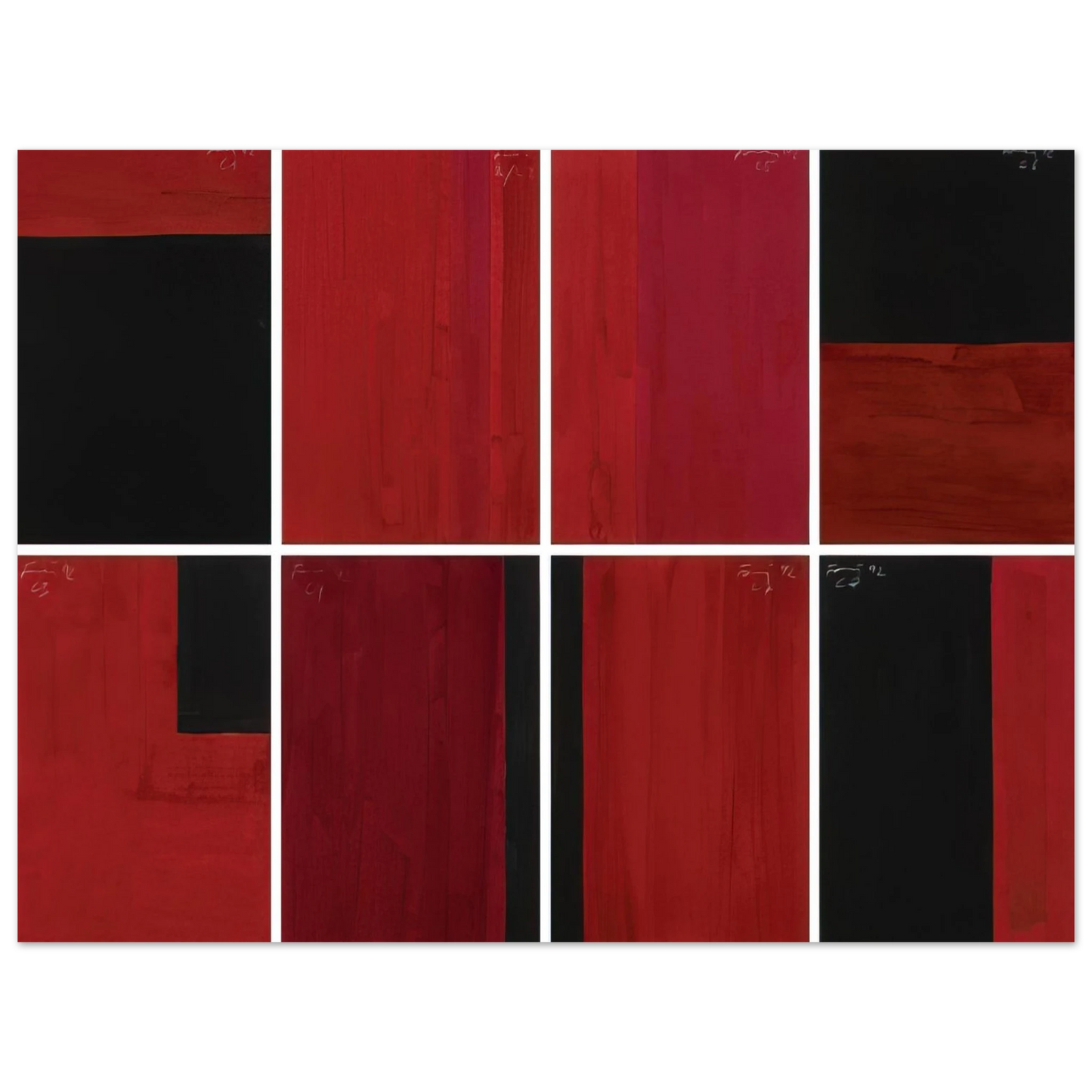 Gunther Forg - Untitled in 8 Parts - 1992  75x100 cm / 30x40inches Fine Art Poster