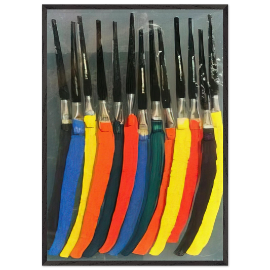 Paintbrushes V - 1991 - Arman 70x100 cm / 28x40 inches Framed Art Print – Black Wooden Frame