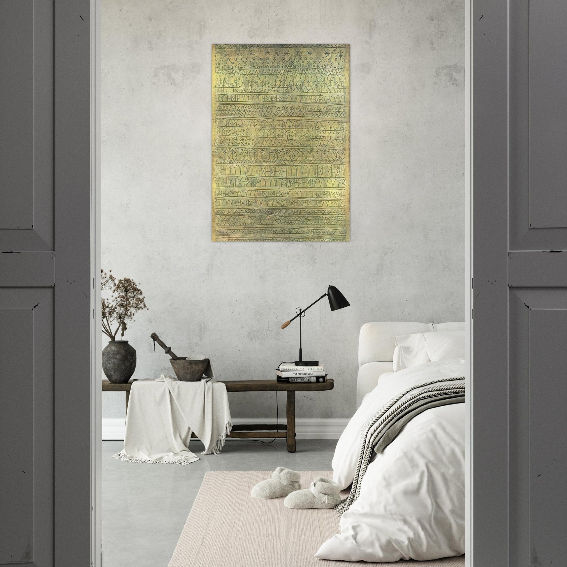 PASTORAL RHYTHMS 1927 - Paul Klee Brushed Aluminum Print - 70x100 cm / 28x40 inches | Paul Klee Aluminum Print | Paul Klee Prints