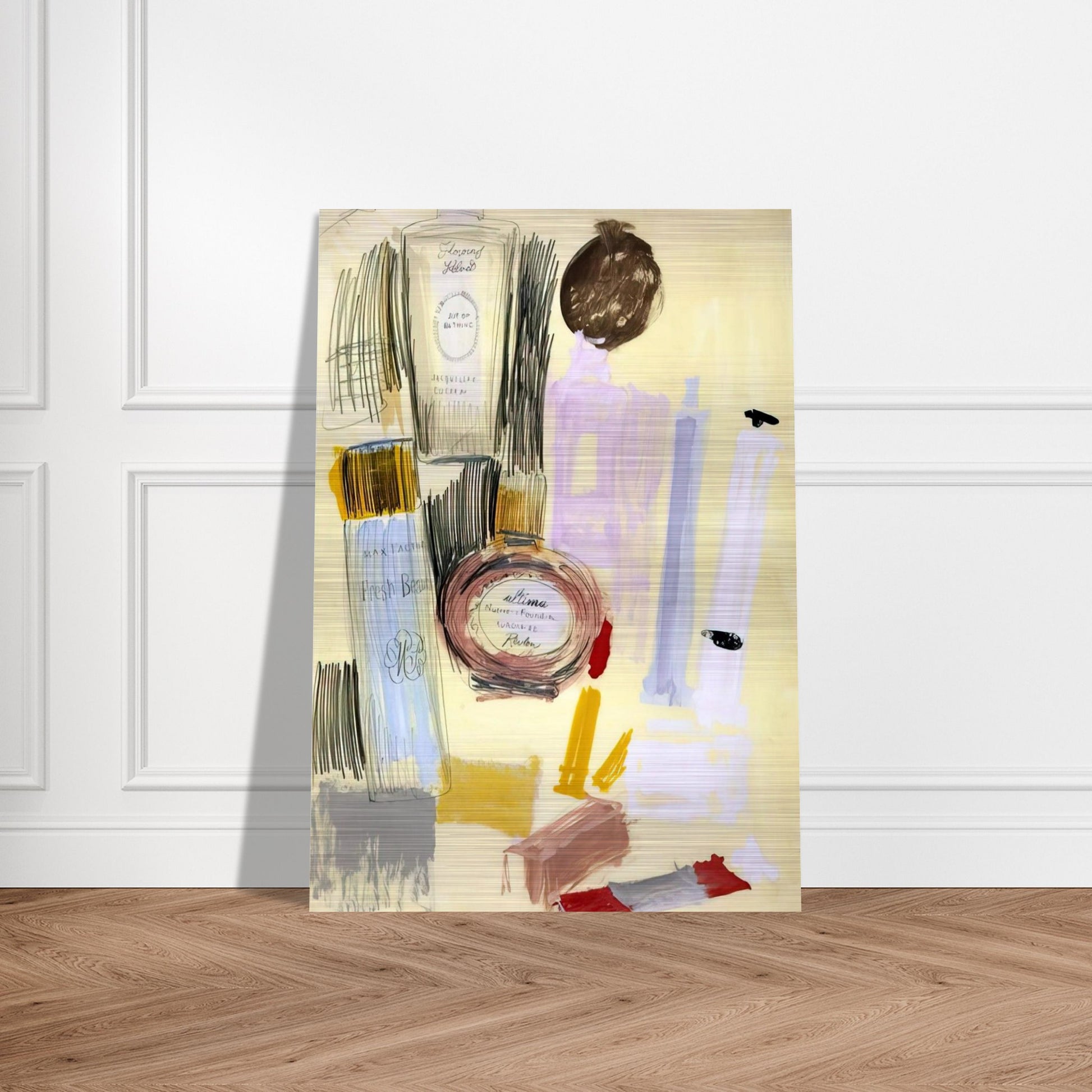 Untitled  Beauty Products  - Andy Warhol Brushed Aluminum Print - 70x100 cm / 28x40 inches | Andy Warhol Aluminum Print | Andy Warhol Prints