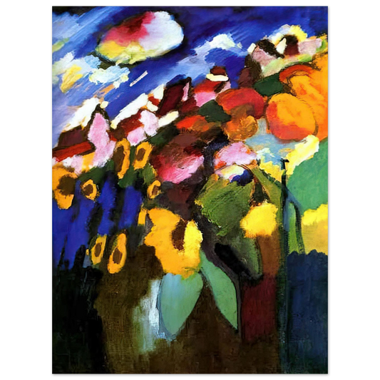 Wassily Kandinsky - MURNAU GARDEN 1909  75x100 cm / 30x40inches Fine Art Poster