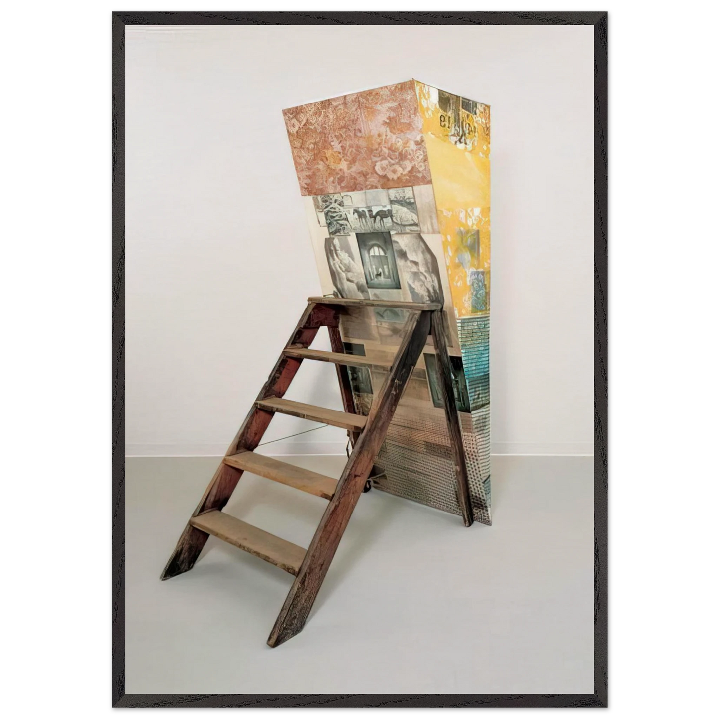 PATRICIAN BARNACLE SCALE 1981 - Robert Rauschenberg 70x100 cm / 28x40 inches Framed Art Print – Black Wooden Frame