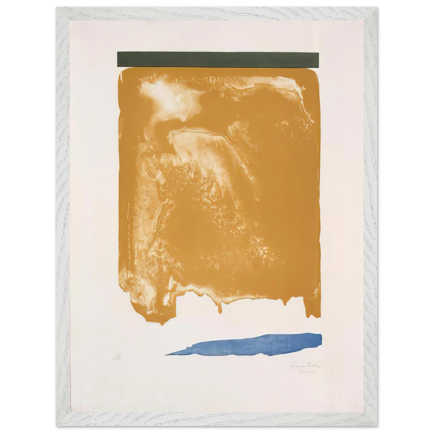 Helen Frankenthaler - Persian Garden - 1966 Wall art - 20x25 cm / 8x10 inches - Premium Wooden Framed Poster With Fine Art Paper-canvas - White frame