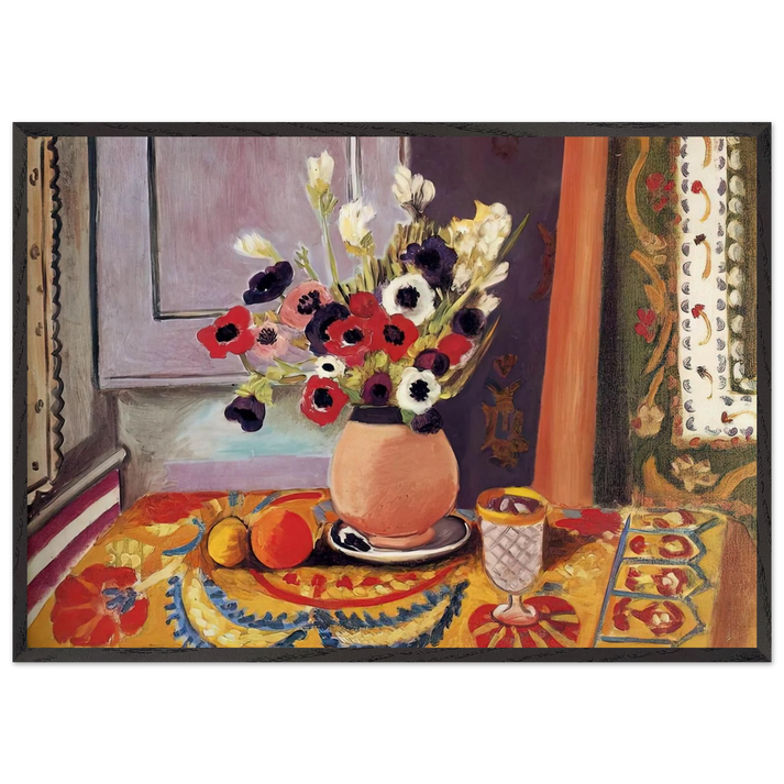 STILL LIFE 4 N1 - Henri Matisse 70x100 cm / 28x40 inches Framed Art Print – Black Wooden Frame