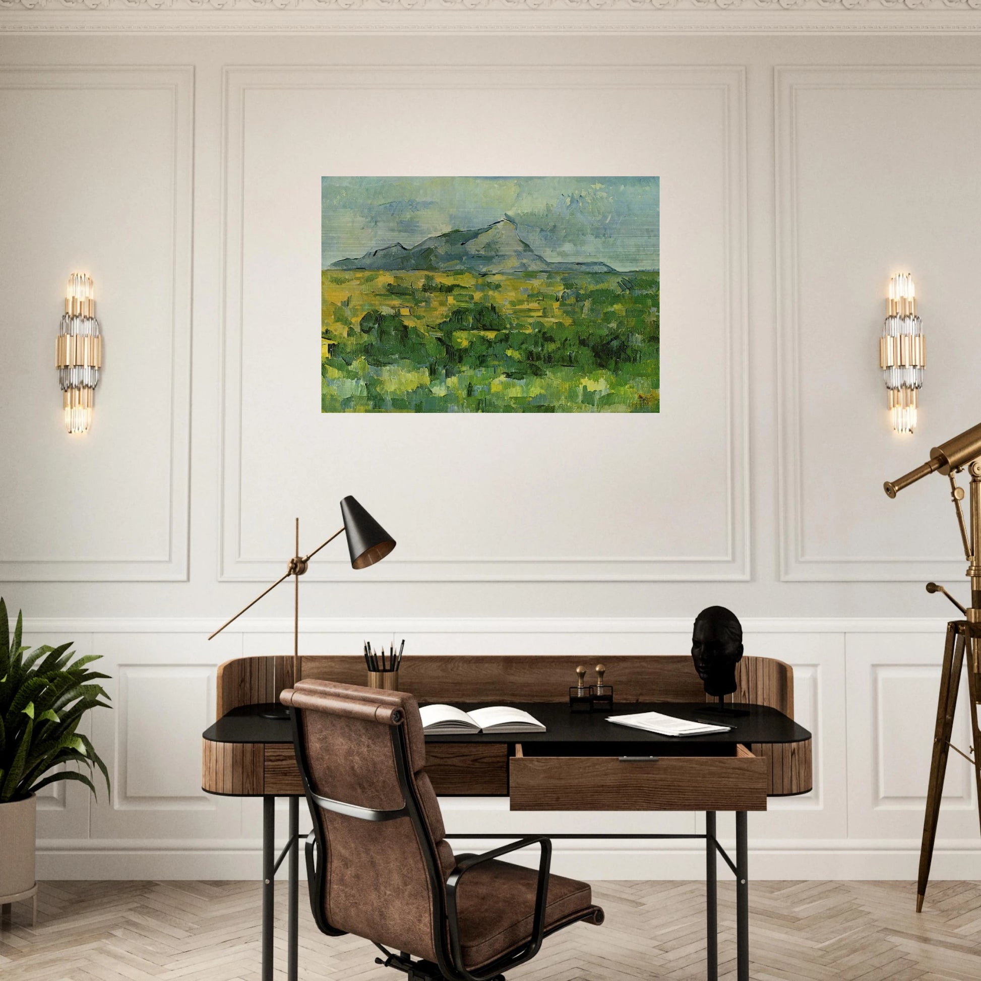 Mont Sainte-Victoire - Paul Cézanne Brushed Aluminum Print - 70x100 cm / 28x40 inches | Paul Cézanne Aluminum Print | Paul Cézanne Prints