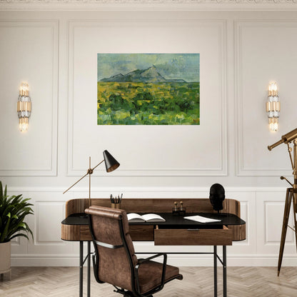 Mont Sainte-Victoire - Paul Cézanne Brushed Aluminum Print - 70x100 cm / 28x40 inches | Paul Cézanne Aluminum Print | Paul Cézanne Prints