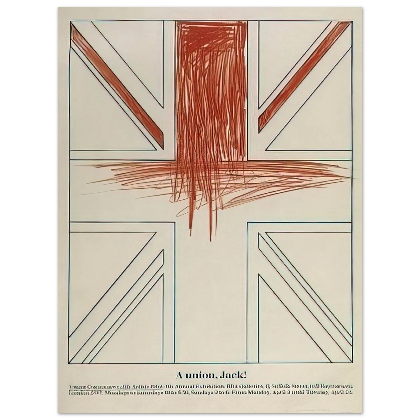 Billy Apple - A union, Jack! Young Commonwealth Artists - 1962  75x100 cm / 30x40inches Fine Art Poster