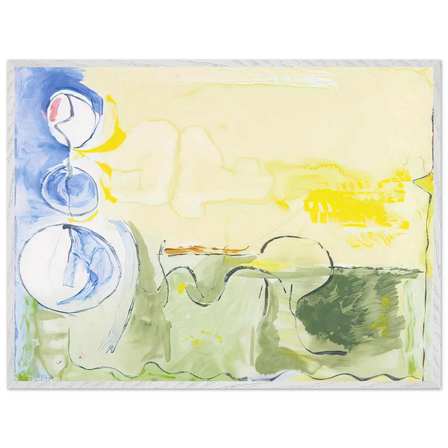 Helen Frankenthaler - Flotilla - 2006 Wall art - 50x70 cm / 20x28 inches - Premium Wooden Framed Poster With Fine Art Paper-canvas - Black frame