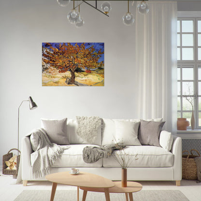 Mulberry Tree - Vincent van Gogh Brushed Aluminum Print - 70x100 cm / 28x40 inches | Vincent van Gogh Aluminum Print | Vincent van Gogh Prints