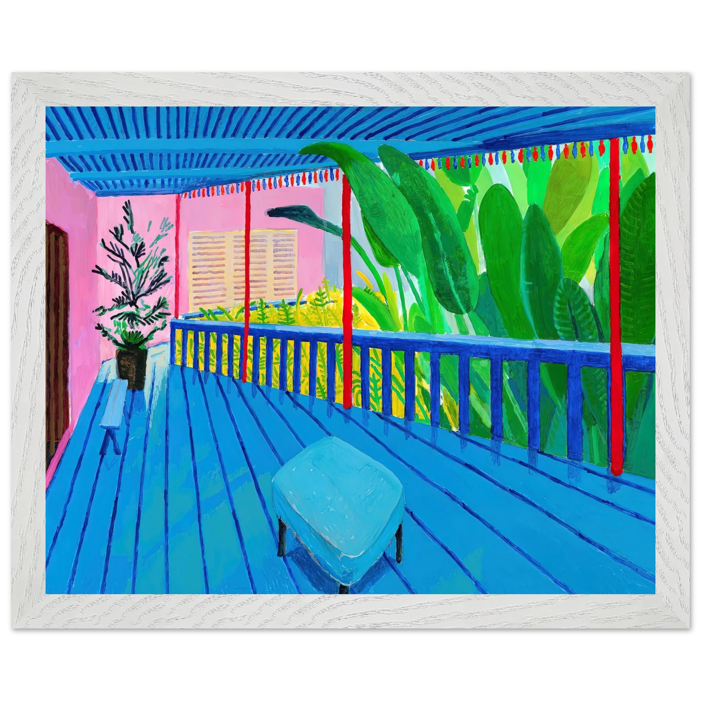 David Hockney - David Hockney Wall art - 15x20 cm / 6x8 inches - Premium Wooden Framed Poster With Fine Art Paper-canvas - Wood frame