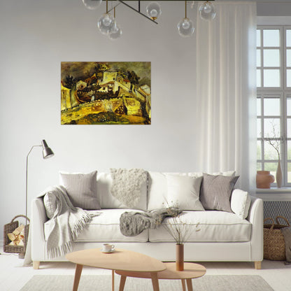 LANDSCAPE AT CAGNES - Chaim Soutine Brushed Aluminum Print - 70x100 cm / 28x40 inches | Chaim Soutine Aluminum Print | Chaim Soutine Prints