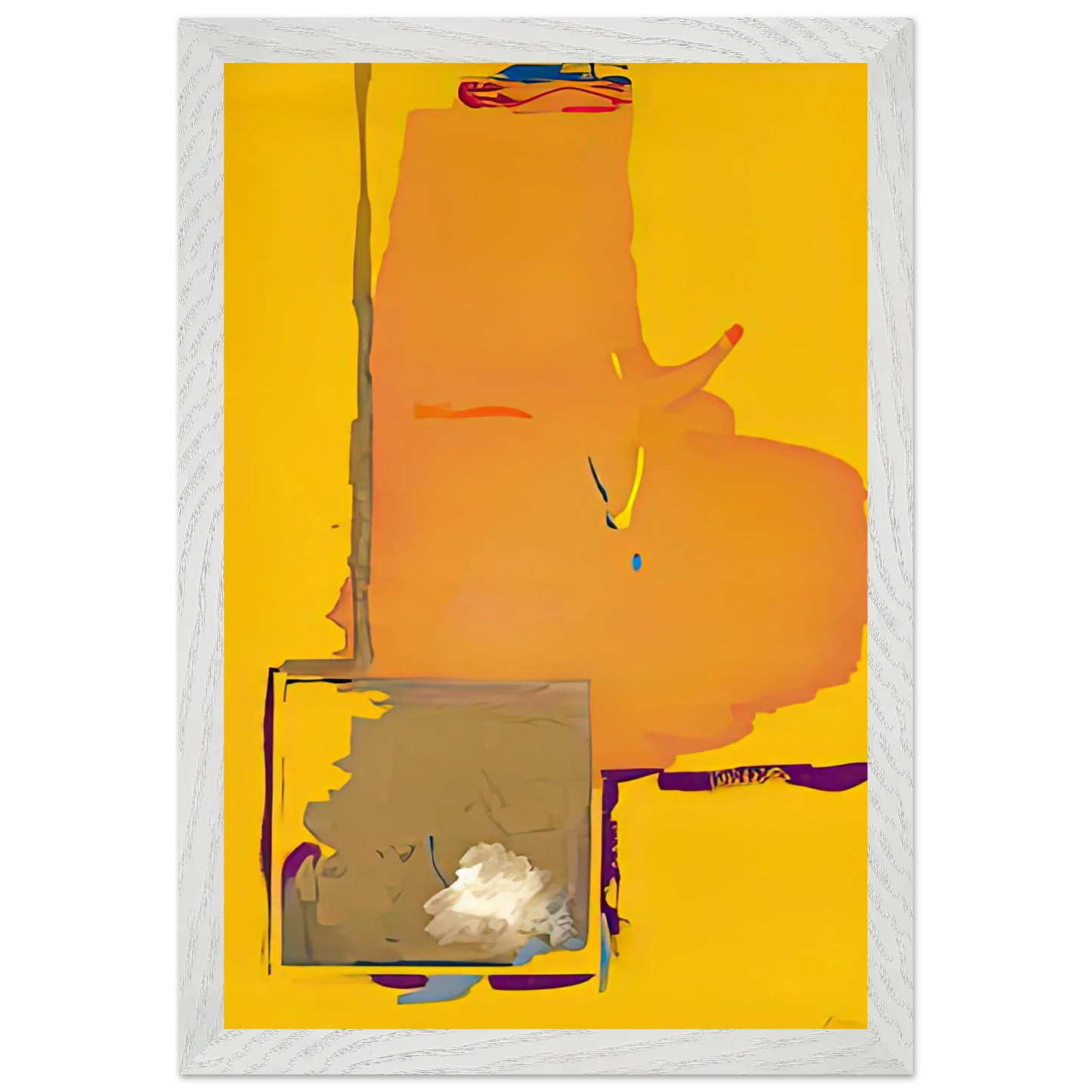 Helen Frankenthaler - Mardi Gras, 1987- Wall Art - 60x80 cm / 24x32 inches - Premium Wooden Framed Poster With Fine Art Paper-canvas - Wood frame