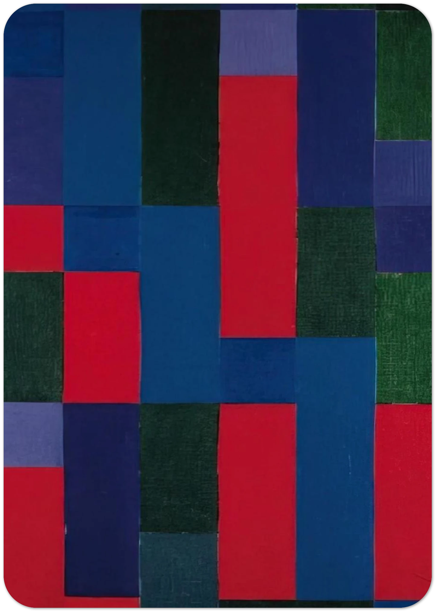 Grn-Blau-Rot - 1967 By Johannes Itten Pack of 10 Post Cards | Johannes Itten Post Cards | A6 (10.5 x 14.8 cm) - 4.1 x 5.8 inches