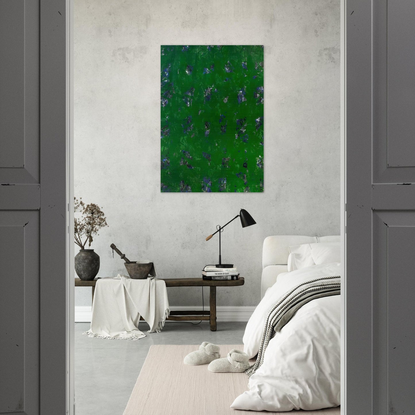 Green Buddha  L. L261; SF-337; G. 1157  - Sam Francis Brushed Aluminum Print - 70x100 cm / 28x40 inches | Sam Francis Aluminum Print | Sam Francis Prints