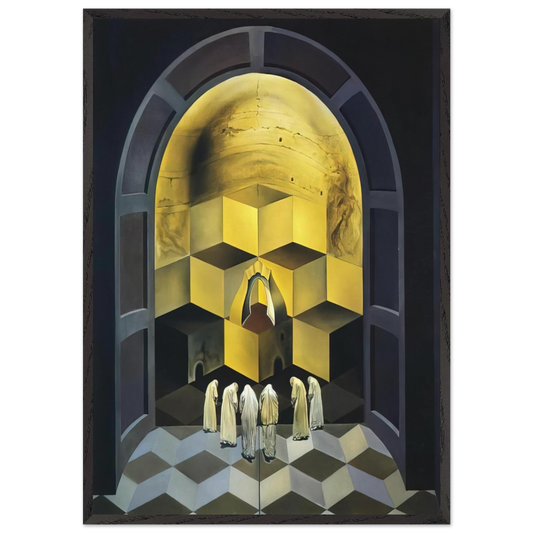 SKULL OF ZURBARAN - Salvador Dali 70x100 cm / 28x40 inches Framed Art Print – Black Wooden Frame