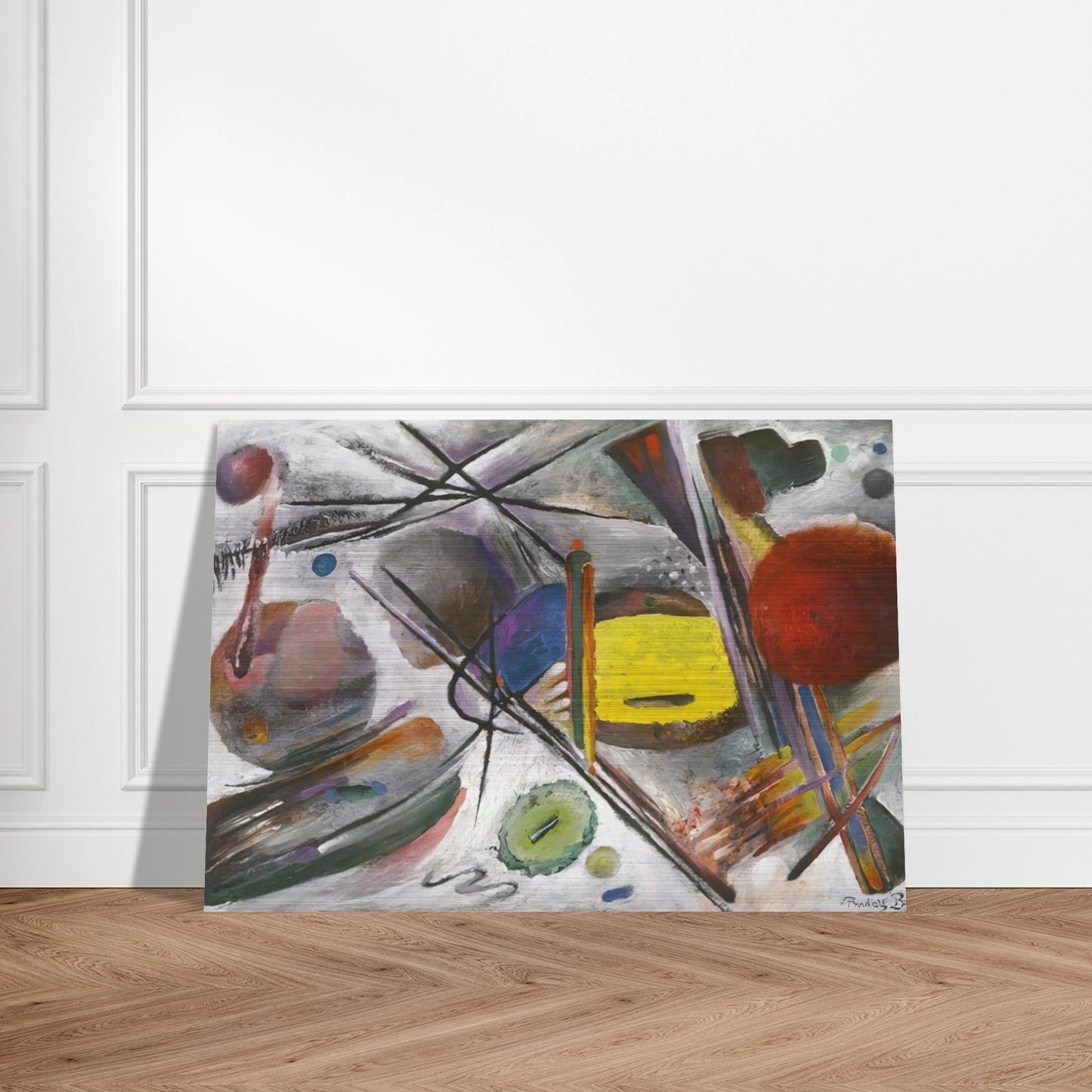 UNTITLED 1919 - Rudolf Bauer Brushed Aluminum Print - 70x100 cm / 28x40 inches | Rudolf Bauer Aluminum Print | Rudolf Bauer Prints
