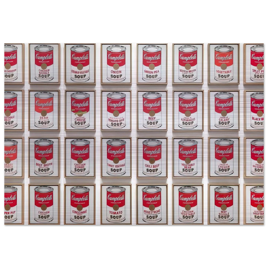 Campbell's Soup Cans - Andy Warhol Brushed Aluminum Print - 70x100 cm / 28x40 inches | Andy Warhol Aluminum Print | Andy Warhol Prints