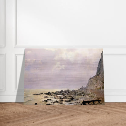 THE CLIFFS OF DOUVRES 1881 - Theo van Rysselberghe Brushed Aluminum Print - 70x100 cm / 28x40 inches | Theo van Rysselberghe Aluminum Print | Theo van Rysselberghe Prints