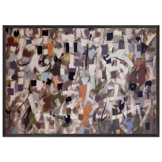 Number 15 - 1953 - Bradley Walker Tomlin 70x100 cm / 28x40 inches Framed Art Print – Black Wooden Frame