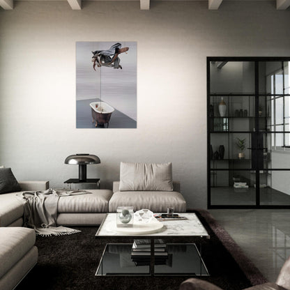 SOR AQUA VENETIAN 1973 - Robert Rauschenberg Brushed Aluminum Print - 70x100 cm / 28x40 inches | Robert Rauschenberg Aluminum Print | Robert Rauschenberg Prints