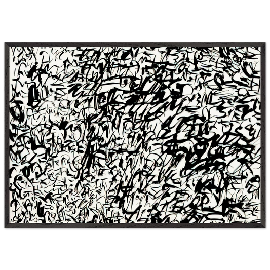 UNTITLED 1978 2 N1 - Keith Haring 70x100 cm / 28x40 inches Framed Art Print – Black Wooden Frame | Keith Haring Art For Sale
