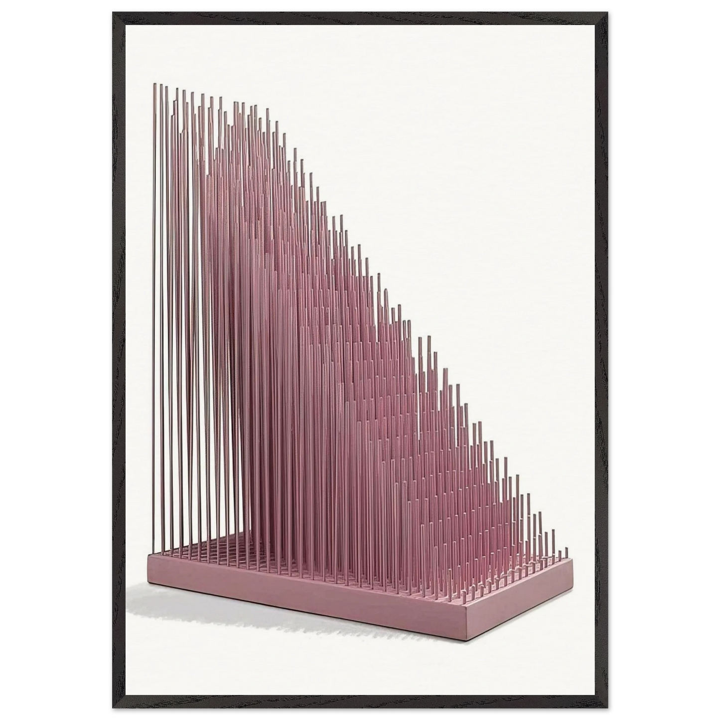 PROGRESION ROSA - Jesus Rafael Soto 70x100 cm / 28x40 inches Framed Art Print – Black Wooden Frame