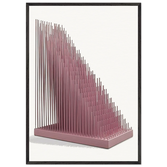 PROGRESION ROSA - Jesus Rafael Soto 70x100 cm / 28x40 inches Framed Art Print – Black Wooden Frame
