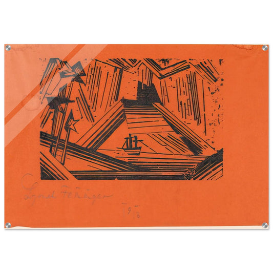 VOLCANO VULKAN 1919 - Lyonel Feininger Acrylic Print - 70x100 cm / 28x40″ inches