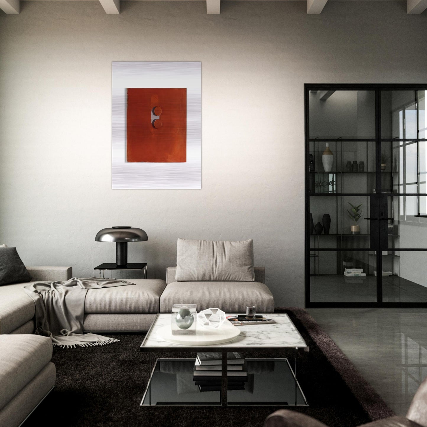 TABLETTENBILD 1966 - BLINKY PALERMO Brushed Aluminum Print - 70x100 cm / 28x40 inches | BLINKY PALERMO Aluminum Print | BLINKY PALERMO Prints