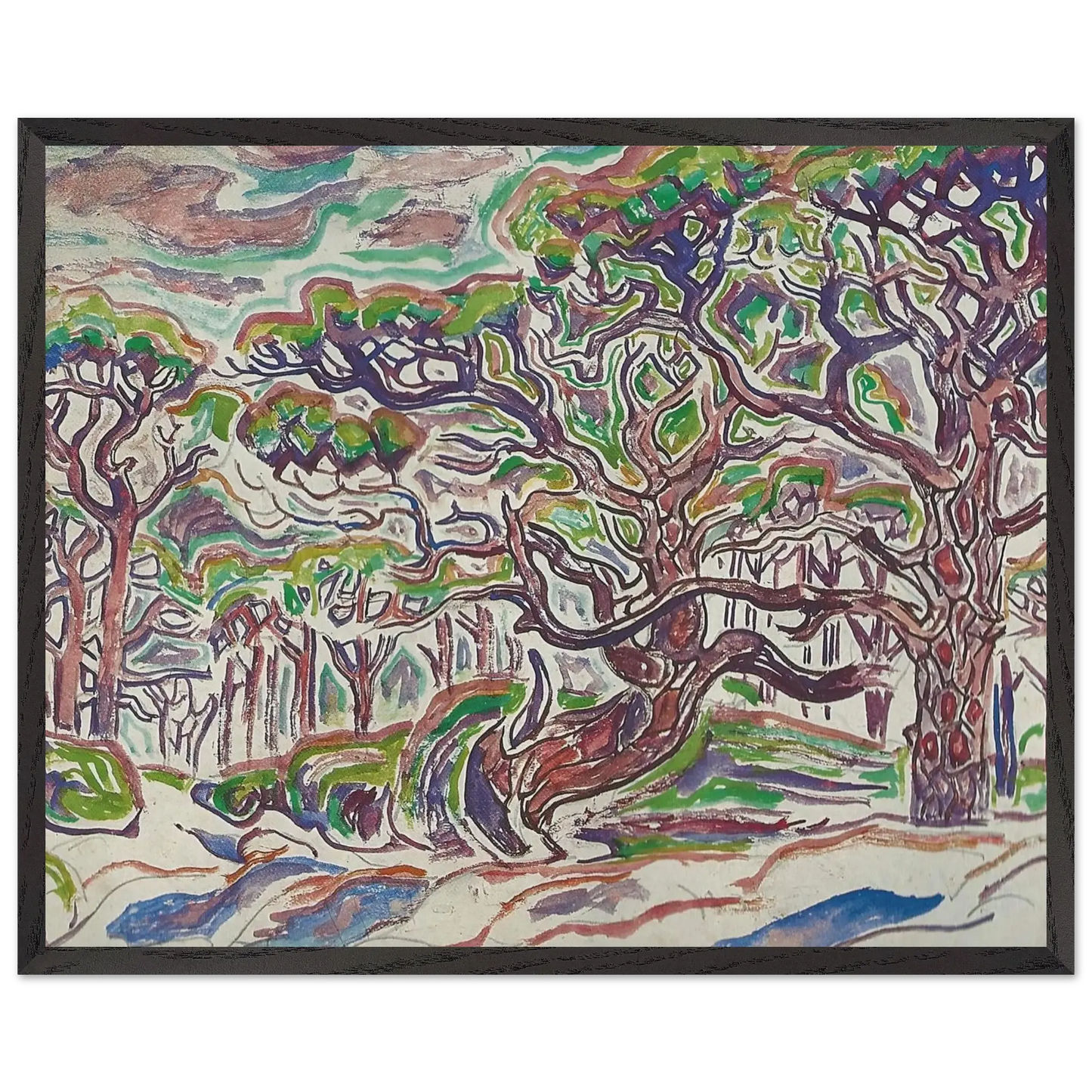 Walter Inglis Anderson - Walter Anderson Wall art - 50x70 cm / 20x28 Inches - Premium Wooden Framed Poster With Fine Art Paper - Black frame