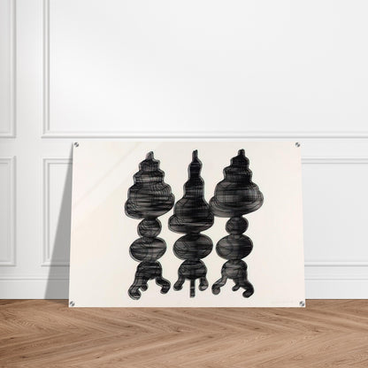 3 Cakes on Swivel Chairs - 1971 - Dieter Roth Acrylic Print - 70x100 cm / 28x40″ inches