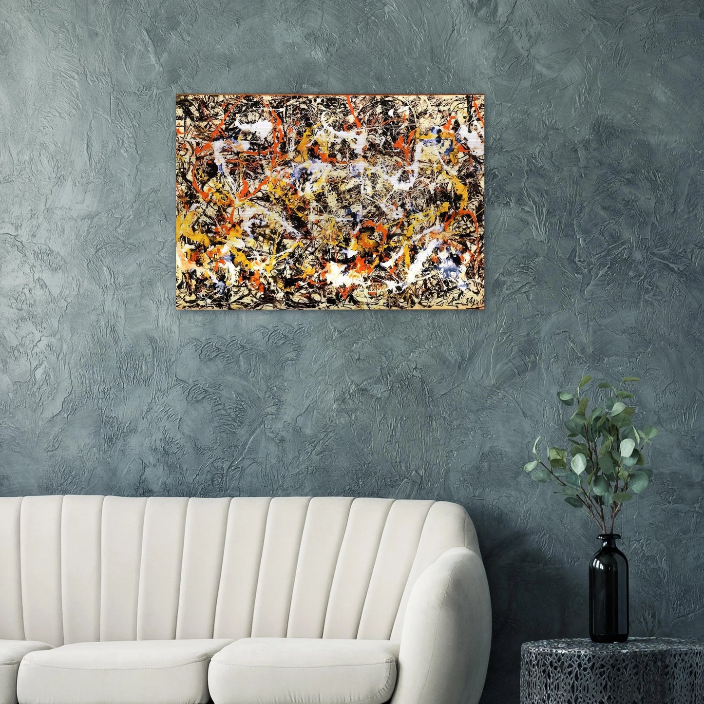 CONVERGENCE 1952 - Jackson Pollock Brushed Aluminum Print - 70x100 cm / 28x40 inches | Jackson Pollock Aluminum Print | Jackson Pollock Prints