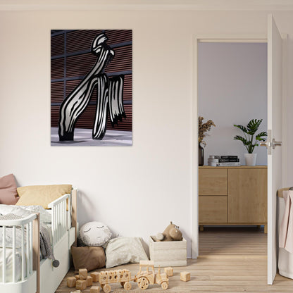 BRUSHSTROKE 1996 - Roy Lichtenstein Brushed Aluminum Print - 70x100 cm / 28x40 inches | Roy Lichtenstein Aluminum Print | Roy Lichtenstein Prints