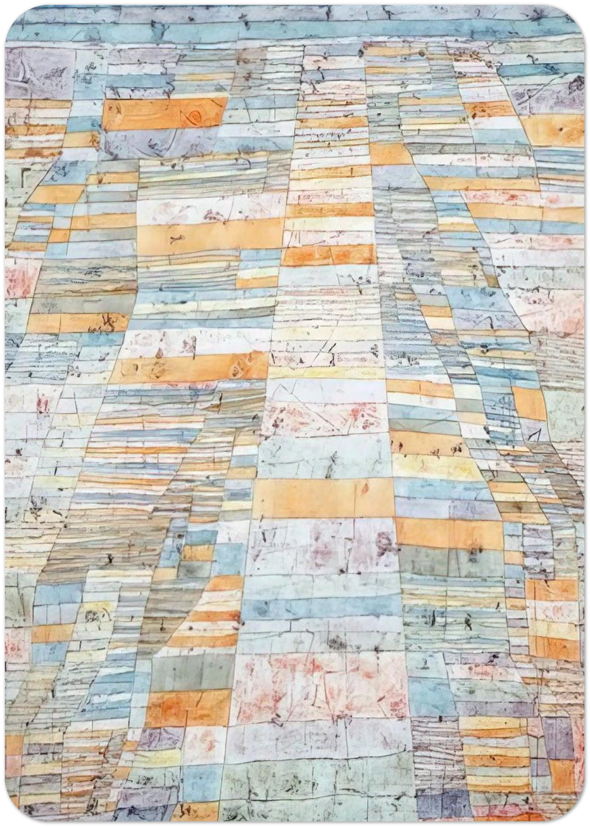 MAIN PATH AND BYWAYS 1929 By Paul Klee Pack of 10 Post Cards | Paul Klee Post Cards | A6 (10.5 x 14.8 cm) - 4.1 x 5.8 inches
