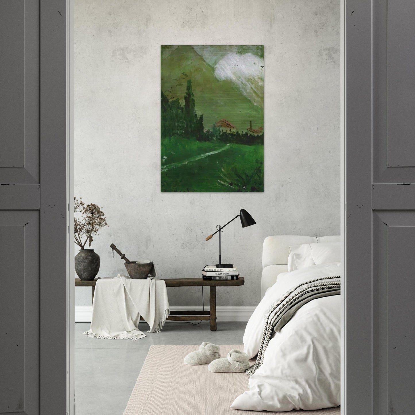 LANDSCAPE NEAR FIGUERAS - Salvador Dali Brushed Aluminum Print - 70x100 cm / 28x40 inches | Salvador Dali Aluminum Print | Salvador Dali Prints