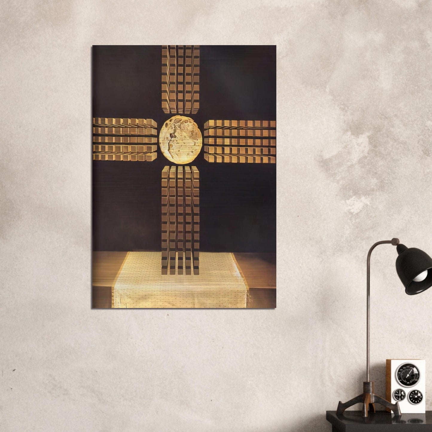 NUCLEAR CROSS - Salvador Dali Brushed Aluminum Print - 70x100 cm / 28x40 inches | Salvador Dali Aluminum Print | Salvador Dali Prints