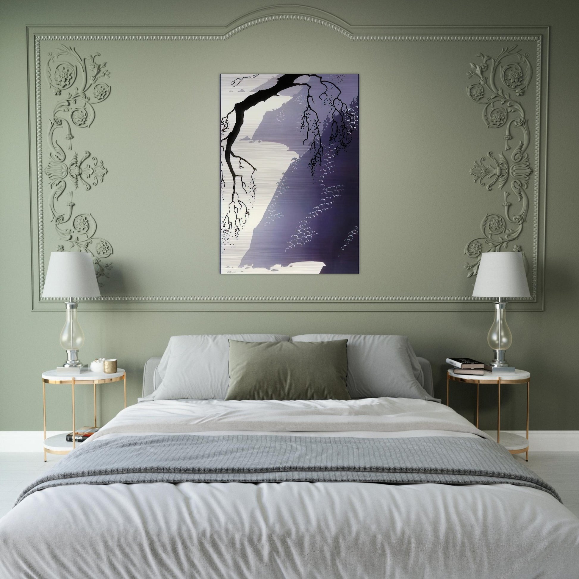 Gray Mist - Eyvind Earle Brushed Aluminum Print - 70x100 cm / 28x40 inches | Eyvind Earle Aluminum Print | Eyvind Earle Prints